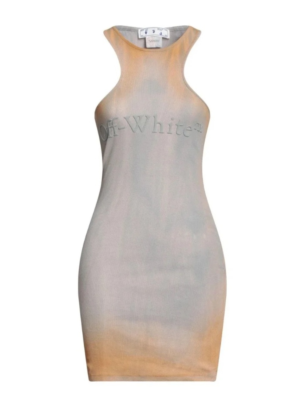 NWT Off-White Laundry Rib Racing Mini Dress Gradient Beige Size 40 (US S) - $650